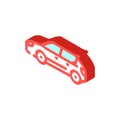 cuv crossover isometric icon vector illustration