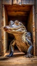 Cuviers Dwarf Caiman goes room