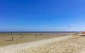 Seascape beach mudflats hiking on the North Sea coast Germany