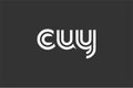 CUY Creative Unique Modern Letter Logo Design. Elegant Monogram Logo Design with Decorative Elements and Typography Royalty Free Stock Photo