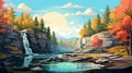 Lofi Design Showcasing The Stunning Cuyahoga Valley National Park Landscape