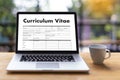 CV - Curriculum Vitae (Job interview concept with business CV re Royalty Free Stock Photo