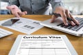 CV - Curriculum Vitae (Job interview concept with business CV re Royalty Free Stock Photo