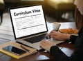 CV - Curriculum Vitae (Job interview concept with business CV re Royalty Free Stock Photo