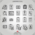 CV - Curriculum vitae, profile resume buttons set Royalty Free Stock Photo