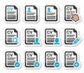 CV - Curriculum vitae, resume icons set