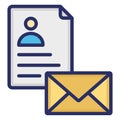 Cv, cv by mail .    Vector icon which can easily modify or edit Royalty Free Stock Photo