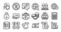 Cv documents, Employees group and Tips line icons set. Vector