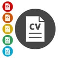 CV icon, CV resume icon