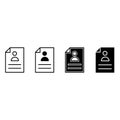 CV icon vector. Resume illustration sign. User data user data. Royalty Free Stock Photo