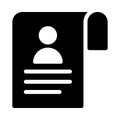 CV vector glyph flat icon