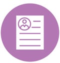 CV Isolated Vector Icon That can be easily Modified or Edited. Royalty Free Stock Photo