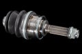 CV Joint, constant velocity joints. Part wheel of the car, isolated on black background, with clipping path