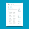 Cv personal profile. Resume curriculum vitae timeline data. Design vector web template