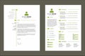 CV Resume Curriculum Vitae Green Color with Tag Template Resource