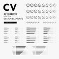 Curriculum vitae useful design elements set - Skills icons