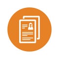 Cv, resume icon / orange version