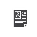 Cv resume icon vector