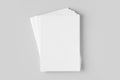 Cv, resume, letterhead, invoice mockup. Stack of A4 papers on a grey background