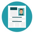 cv or resume related icons image