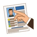 cv or resume related icons image