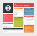 Cv / resume template dashboard Royalty Free Stock Photo