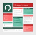 Cv / resume template dashboard Royalty Free Stock Photo