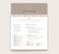 CV / resume template - elegant stylish design - beige background