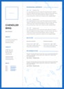 CV template. Minimalist resume, web page, job application, skills presentation.