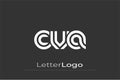 CVA Creative Unique Modern Letter Logo Design. Elegant Monogram Logo Design with Decorative Elements and Typography Royalty Free Stock Photo