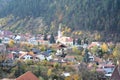 Cvartal Schei. Landscape of the city Brasov, Transylvania, Romania