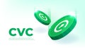 Cvc coin cryptocurrency concept banner background Royalty Free Stock Photo