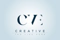 CVE abstract letter logo Royalty Free Stock Photo