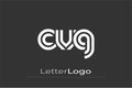 CVG Creative Unique Modern Letter Logo Design. Elegant Monogram Logo Design with Decorative Elements and Typography Royalty Free Stock Photo