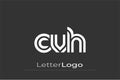 CVH Creative Unique Modern Letter Logo Design. Elegant Monogram Logo Design with Decorative Elements and Typography Royalty Free Stock Photo