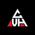CVH triangle letter logo design with triangle shape. CVH triangle logo design monogram. CVH triangle vector logo template with red Royalty Free Stock Photo