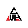 CVH triangle letter logo design with triangle shape. CVH triangle logo design monogram. CVH triangle vector logo template with red Royalty Free Stock Photo