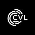 CVL letter logo design on black background. CVL creative initials letter logo concept. CVL letter design Royalty Free Stock Photo