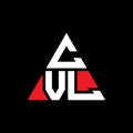 CVL triangle letter logo design with triangle shape. CVL triangle logo design monogram. CVL triangle vector logo template with red Royalty Free Stock Photo