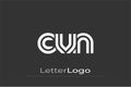 CVN Creative Unique Modern Letter Logo Design. Elegant Monogram Logo Design with Decorative Elements and Typography Royalty Free Stock Photo