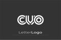 CVO Creative Unique Modern Letter Logo Design. Elegant Monogram Logo Design with Decorative Elements and Typography Royalty Free Stock Photo