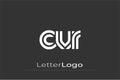 CVR Creative Unique Modern Letter Logo Design. Elegant Monogram Logo Design with Decorative Elements and Typography Royalty Free Stock Photo