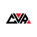 CVR triangle letter logo design with triangle shape. CVR triangle logo design monogram. CVR triangle vector logo template with red Royalty Free Stock Photo