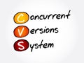 CVS - Concurrent Versions System acronym, technology concept background