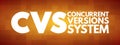 CVS - Concurrent Versions System acronym, technology concept background