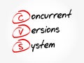 CVS - Concurrent Versions System acronym, technology concept background