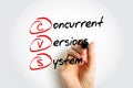 CVS - Concurrent Versions System acronym, technology concept background