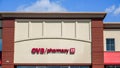 CVS pharmacy store sign on building facade Royalty Free Stock Photo