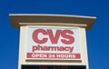 CVS store sign advertising pharmacy services. Royalty Free Stock Photo