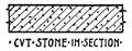 CVT Stone in Section Material Symbol branches are used vintage engraving